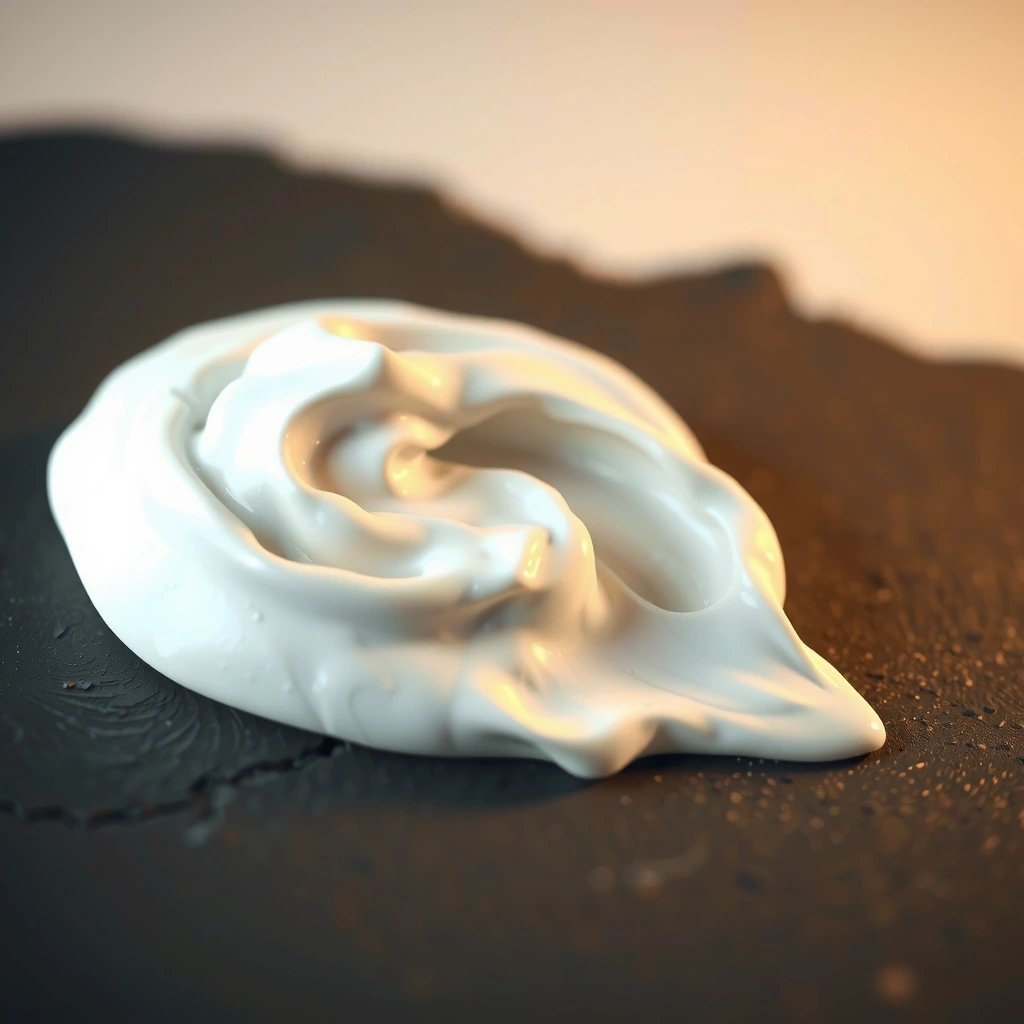 Tekstur krim pelembab makro